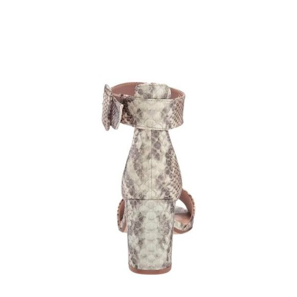 NIB $75 CHINESE LAUNDRY Women 7.5 Natural SNAKE Animal Print Rumor Heeled Sandal - Picture 5 of 14